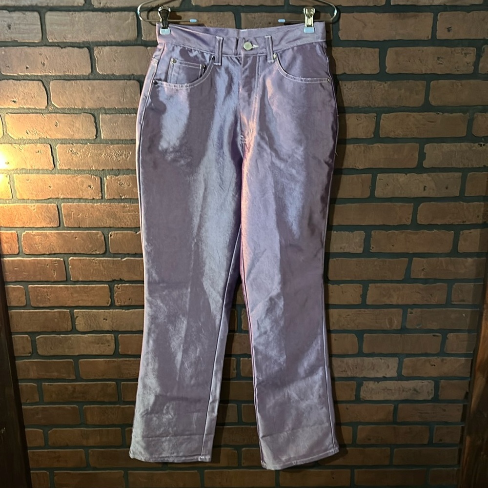 Metallic purple jeans